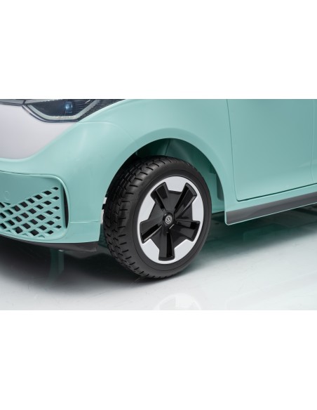 VW ID Buzz Elbil Til børn 22,2V m/Gummihjul, Lædersæde 2.4G