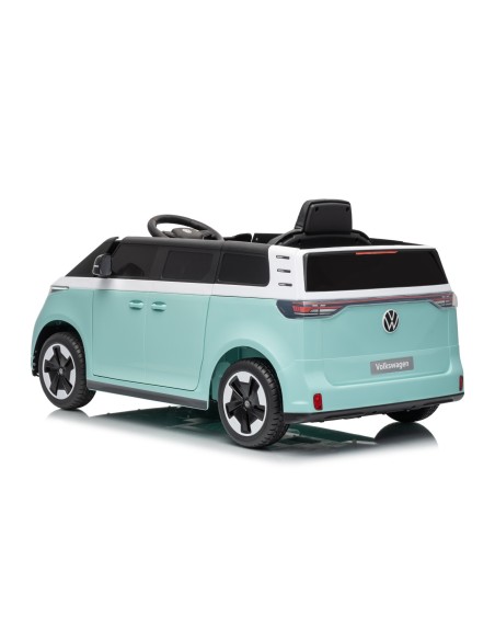 VW ID Buzz Elbil Til børn 22,2V m/Gummihjul, Lædersæde 2.4G