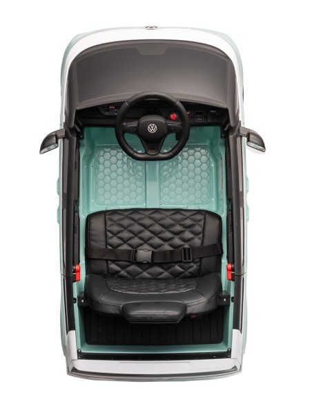 VW ID Buzz Elbil Til børn 22,2V m/Gummihjul, Lædersæde 2.4G