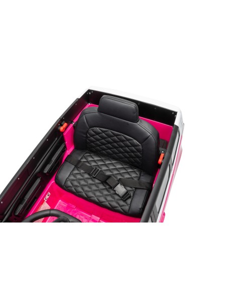 VW ID Buzz Elbil Til børn 22,2V m/Gummihjul, Lædersæde 2.4G Pink