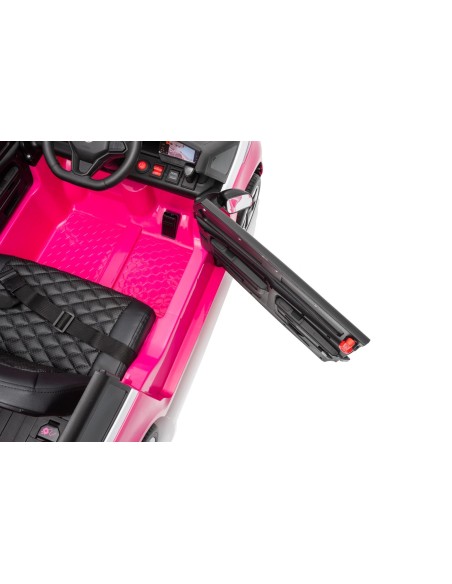 VW ID Buzz Elbil Til børn 22,2V m/Gummihjul, Lædersæde 2.4G Pink