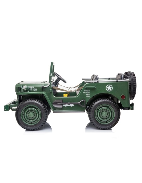 Army Classic Adventure XXL m/3 sæder + 4x24V Motor + Gummihjul