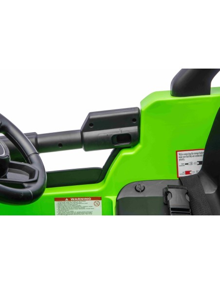 Jeep Wrangler Rubicon Elbil Til børn 21,6V m/Lædersæde, Gummihjul Grøn