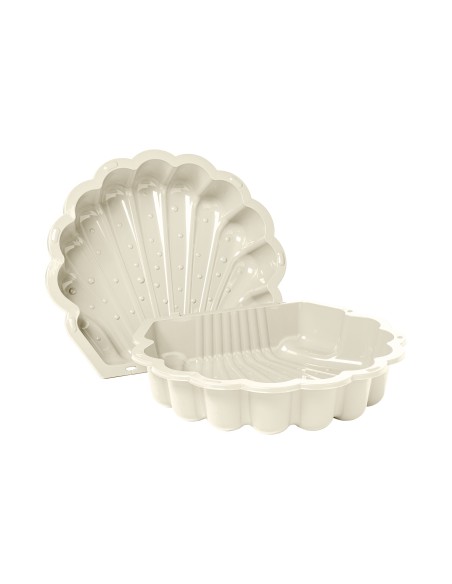 Muslingesandkasse - Pastel hvid