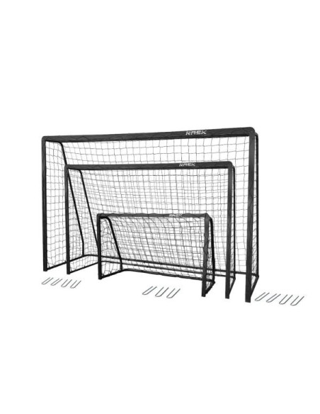 RASK Fodboldmål 300 x 200 cm sort stål med dobbelt overlægger