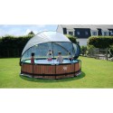 Wood pool ø360x76cm med dome og filterpumpe - Exit Wood pool ø360x76cm med dome og filterpumpe - Exit