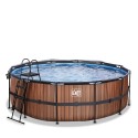 EXIT pool ø427x122cm med dome og filterpumpe - Wood EXIT pool ø427x122cm med dome og filterpumpe - Wood