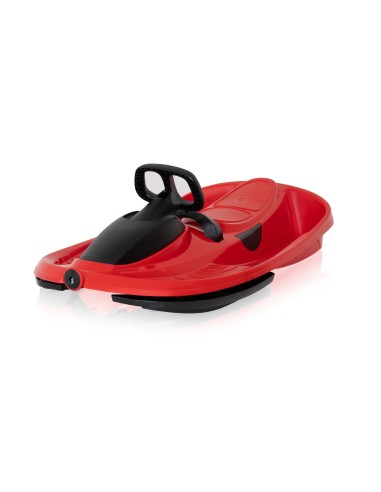 Stratos bobslæde med rat, Racer Rød
