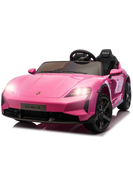Porsche Taycan Turbo S Elbil til børn 21,6V – Pink