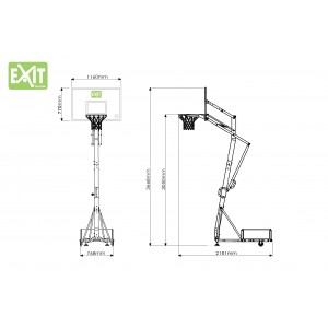 Galaxy flytbar Basket stander (EXIT)