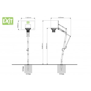 Galaxy stationær basket stander (EXIT)