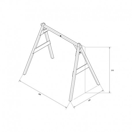 Axi dobbelt gynge af træ