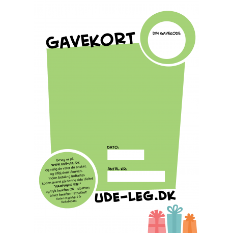 Gavekort fødselsdag eller fest