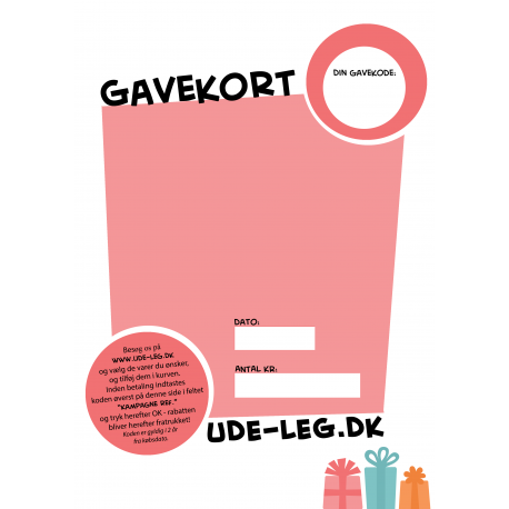 Gavekort fødselsdag eller fest