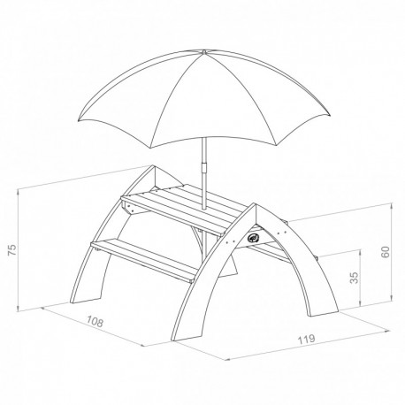 Kylo XL havesæt med parasol