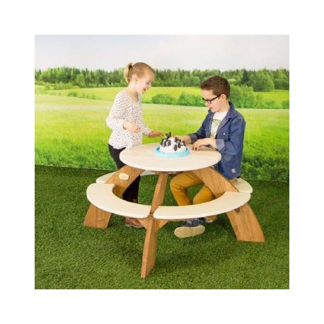 Orion rund bænk med parasol