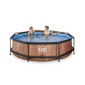 EXIT Wood pool ø300x76cm med filterpumpe