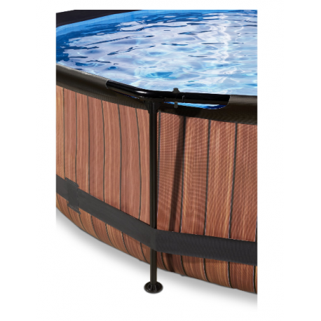 EXIT Wood pool ø300x76cm med filterpumpe