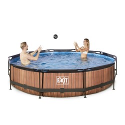 EXIT Wood pool ø360x76cm med filterpumpe 2