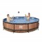 EXIT Wood pool ø360x76cm med filterpumpe