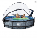 EXIT Stone pool ø360x76cm med dome og filterpumpe EXIT Stone pool ø360x76cm med dome og filterpumpe