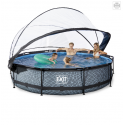 EXIT Stone pool ø360x76cm med dome og filterpumpe EXIT Stone pool ø360x76cm med dome og filterpumpe