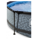 EXIT Stone pool ø360x76cm med dome og filterpumpe EXIT Stone pool ø360x76cm med dome og filterpumpe