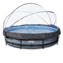 EXIT Stone pool ø360x76cm med dome og filterpumpe EXIT Stone pool ø360x76cm med dome og filterpumpe