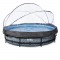 EXIT Stone pool ø360x76cm med dome og filterpumpe