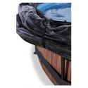 EXIT Wood pool ø360x76cm med dome og filterpumpe