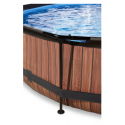 EXIT Wood pool ø360x76cm med dome og filterpumpe