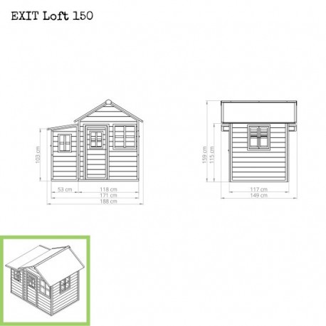 Loft 150 legehus (EXIT)