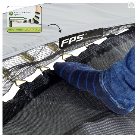 EXIT Elegant Ground trampolin m/ Deluxe sikkerhedsnet